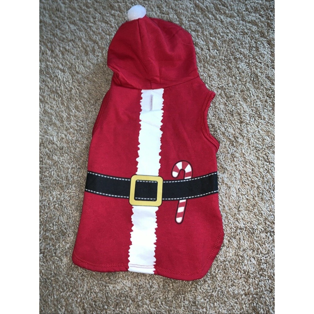 Wag & Bone Red Hooded Santa Clause Dog Puppy Holiday Costume Sz Medium
